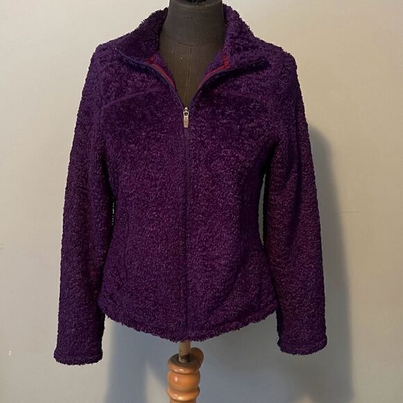 L. L. Bean Women's Full Zipper Teddy Mock Neck Jacket - Picture 2 of 7